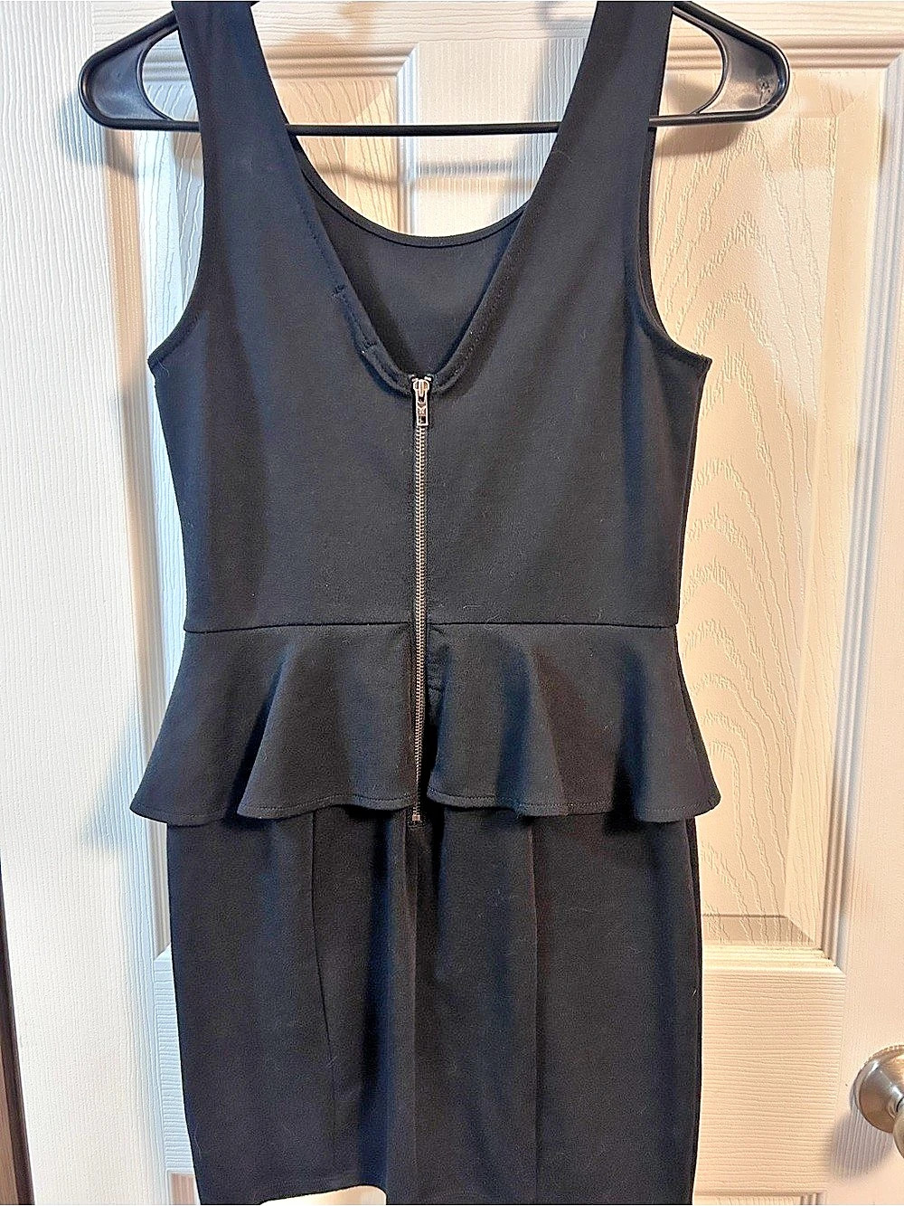 American Eagle Outfitters Black Peplum Mini Dress Like New - Picture 2 of 3